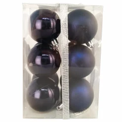 Hot Christmas Forever BALLS BOXED 12PC 60MM ROYAL BLUE SHINY/ MATT