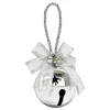 Online Christmas Forever BELL SILVER/SHINY 2.5″/60MM DOOR HANGER W/ SILVER SHEER BOW