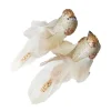Best Christmas Forever BIRD CHAMPAGNE 6″ W/ GLITTER 2 STYLES WITH CLIP