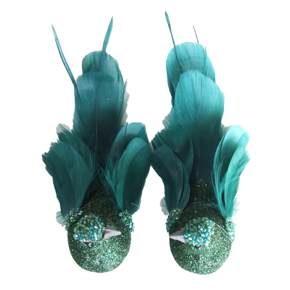Online Christmas Forever BIRD GREEN 8″ W/ GLITTER 2/S W/ CLIP