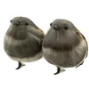 New Christmas Forever BIRD NATURAL/GRAY/BROWN 5″ W/ CLIP 2/S