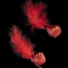Online Christmas Forever BIRD RED 6″ W/CLIP, GLITTER & FEATHER TAIL