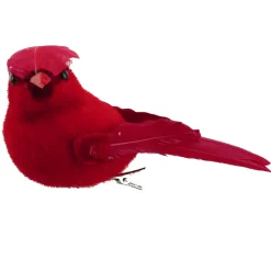 New Christmas Forever BIRD RED CARDINAL 4.5″ W/ CLIP