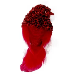 Clearance Christmas Forever BIRD RED FEATHERS 6″ SEQUINS