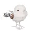 Online Christmas Forever BIRD WHITE/IVORY 6.7″ FAUX FUR W/ TWIG TAIL