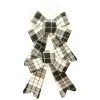 Clearance Christmas Forever BOW BLACK/ WHITE PLAID 5.5″ X 7″ 2PCS