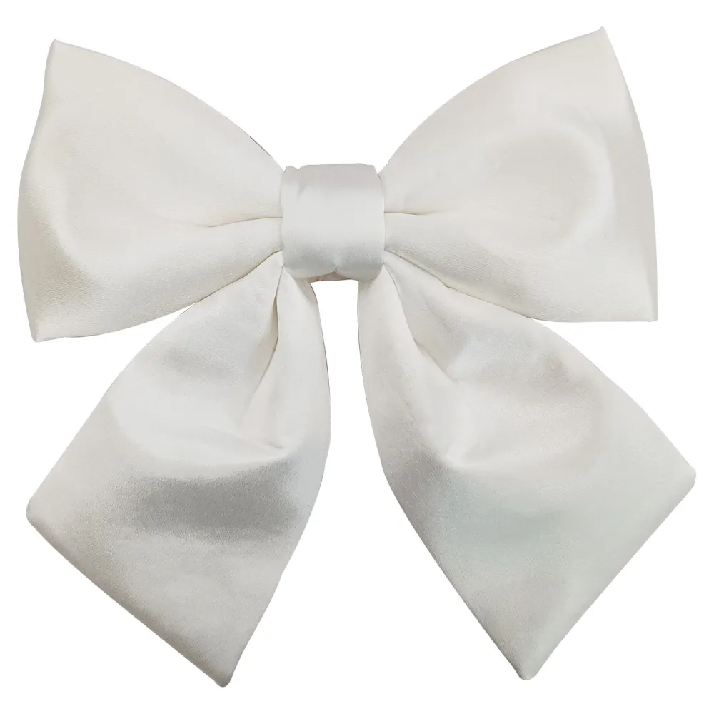 Best Christmas Forever BOW SPONGE/FABRIC 13″ IVORY