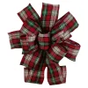Best Christmas Forever BOW TREE TOPPER 11″x31″ PLAID