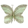 Christmas Forever BUTTERFLY SAGE GREEN/CHAMPAGNE 7.8X7.5″ GLITTER VELVET