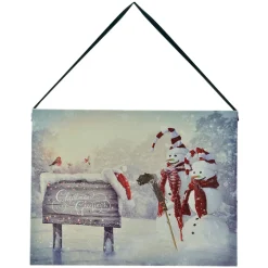 Best Christmas Forever CANVAS 8″X6″ 20 FIBERS 2 SNOWMAN