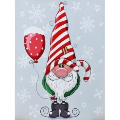 Best Christmas Forever CANVAS 12″X16″ 30 FIBERS GNOME HOLDING BALLOON (TMR)