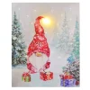 Sale Christmas Forever CANVAS 12″X16″ 1 LED+30 FBR GNOME SNOWY SCENE W/TIMER