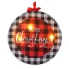Best Christmas Forever CANVAS 8″X8″ 3 LED PLAID W/ “MERRY CHRISTMAS”