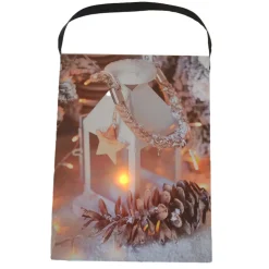 Discount Christmas Forever CANVAS 6″X8″ 1 LED WHITE LANTERN