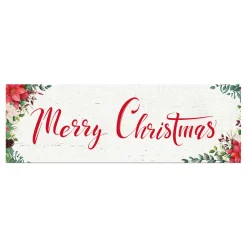Outlet Christmas Forever CANVAS 24″x8″ LIGHT UP “MERRY CHRISTMAS” 30PCS LED FIBERS+6/18TIMER