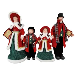 New Christmas Forever CAROLER FAMILY 4PC 20″-26″ RED/GREEN/BLACK