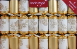 Sale Christmas Forever CHRISTMAS CRACKER DLX 8PCX8.5″ GOLD/IVORY W/ PINECONE PRINT