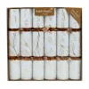 Online Christmas Forever CHRISTMAS CRACKER PREMIUM 6PCx12″ WHITE GOLD LEAF PRINT