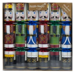 Best Christmas Forever CHRISTMAS CRACKER PREMIUM 6PCx12″ LARGE NUT CRACKER PRINT MULTI