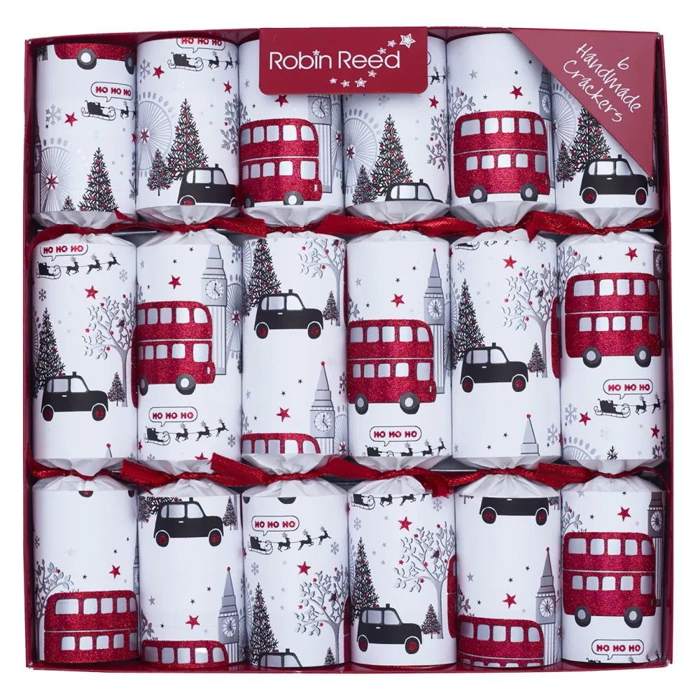 New Christmas Forever CHRISTMAS CRACKER PREMIUM 6PCx12″ LONDON SIGHTS WITH PICCADILLY GIFT INSIDE