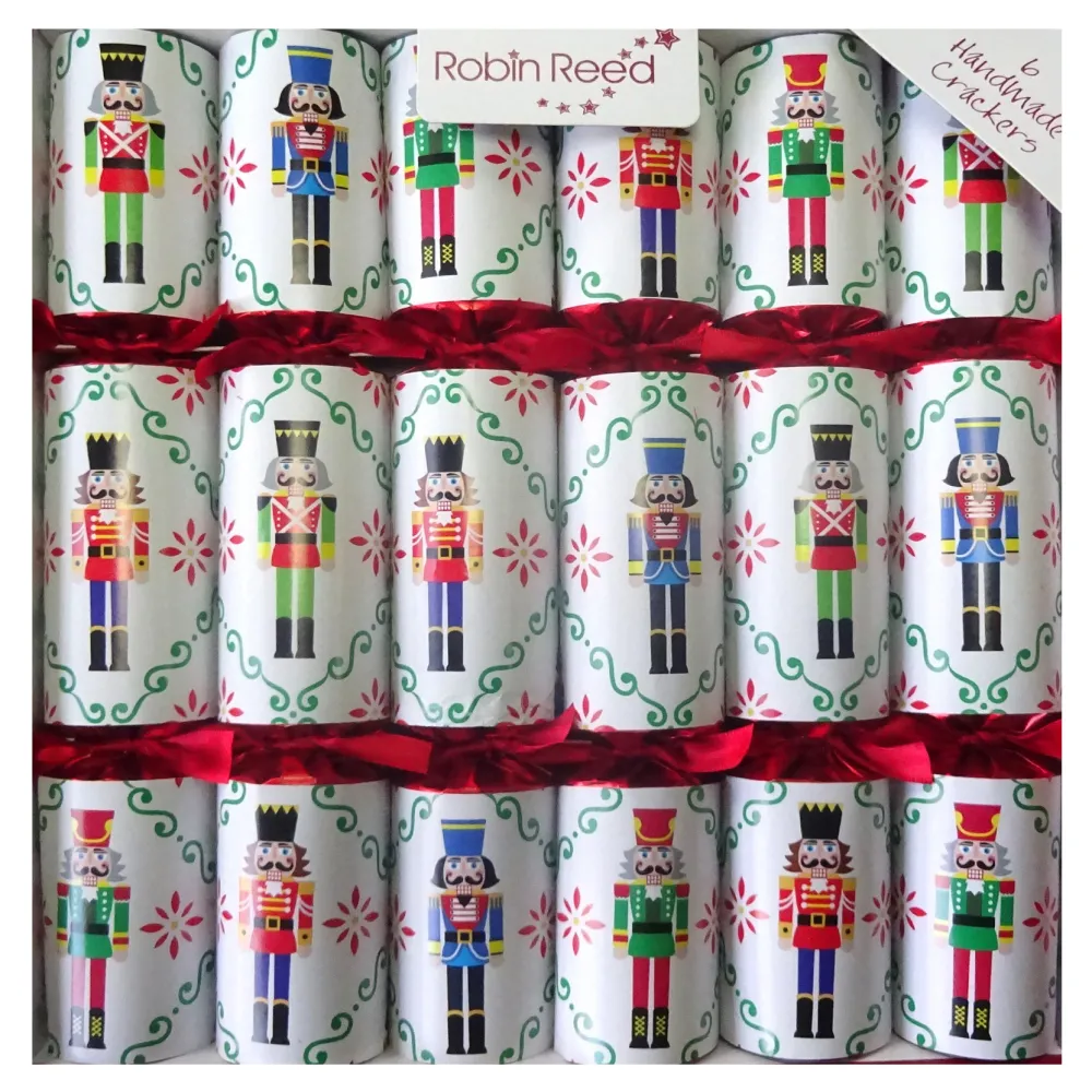 Outlet Christmas Forever CHRISTMAS CRACKER PREMIUM 6PCX 12″ NUTCRACKER ON PRINT W/ PICCADILLY GIFT INSIDE