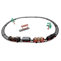 Discount Christmas Forever CLASSICAL TRAIN SET W/MOVEMENT, LIGHTS & SOUND 17PCS – B/O 30.5″x40.5″
