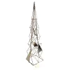 Christmas Forever CONE TREE GEOMETRIC WIRE 23.5″ W/ MIRROR & CHAMPAGNE GLITTER