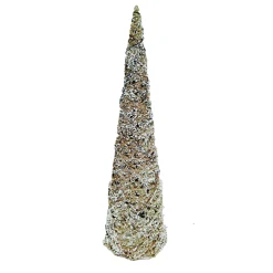 Online Christmas Forever CONE TREE NATURAL ROPE 19.5″ SNOW FROSTING