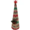 Best Christmas Forever CONE TREE PLUSH 15″ W/ SNOWFLAKE, BERRIES & NEEDLE PINE RED/GREEN