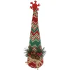 Sale Christmas Forever CONE TREE PLUSH 11″ W/ SNOWFLAKE, BERRIES & NEEDLE PINE RED/GREEN