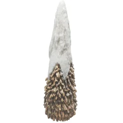 Hot Christmas Forever CONE TREE SNOW/ RATTAN 22″ NATURAL/BIRCH LOOK