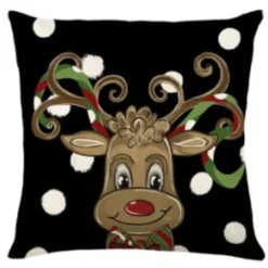 Christmas Forever CUSHION DECORATIVE 16″x16″ – REINDEER