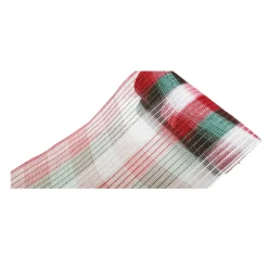 Christmas Forever DECOR MESH 10.5″x10 YDS LN RED/ EMERALD/ WHITE