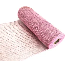 Online Christmas Forever DECOR MESH 10x10 YDS SM PINK W/ PINK METALLIC