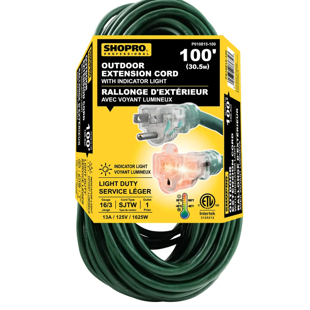 Outlet Christmas Forever EXT. CORD O/D 16/3 100′ GREEN