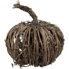 New Christmas Forever FALL RATTAN PUMPKIN 140MM NATURAL /BROWN