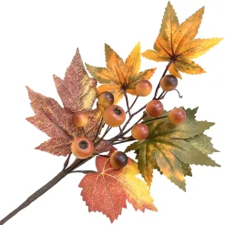 Online Christmas Forever FALL SPRAY 16″ MAPLE LEAF/BERRY ORANGE/MULTI