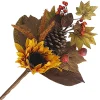 Online Christmas Forever FALL SPRAY 20″ SUNFLOWER/PUMPKIN PINECONE W/ MIXED LEAF ORANGE/YELLOW