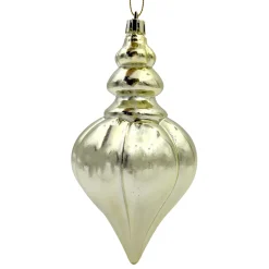 Hot Christmas Forever FINIAL 150MM/6″ SHINY GOLD RIBBED