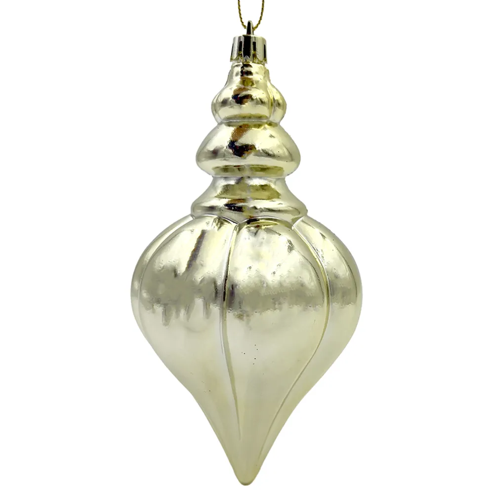 Hot Christmas Forever FINIAL 150MM/6″ SHINY GOLD RIBBED