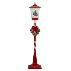 Outlet Christmas Forever FLOOR LANTERN WITH MOVING SKYWHEEL & SNOWMAN SNOWING SCENE 72″ W/MUSIC