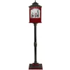 Outlet Christmas Forever FLOOR RETRO STREET LAMP WITH SANTA & SNOWMAN SEE-SAW-SAW SNOWING SCENE 49″