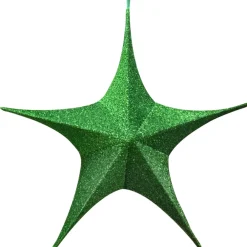 Sale Christmas Forever FOLDING SHIMMER STAR 32″ GREEN