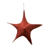 New Christmas Forever FOLDING SHIMMER STAR 32″ RED