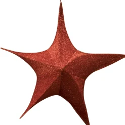 Hot Christmas Forever FOLDING SHIMMER STAR 59″ RED