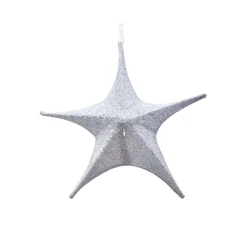Sale Christmas Forever FOLDING SHIMMER STAR 25″ SILVER