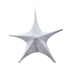 Hot Christmas Forever FOLDING SHIMMER STAR 32″ SILVER