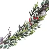 Clearance Christmas Forever GARLAND GRN 72″ HOLLY LEAF, RED BERRY & MIXED GREENERY