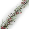 Sale Christmas Forever GARLAND MIXED LEAVES60″ W/ RED BERRIES & TWIGS