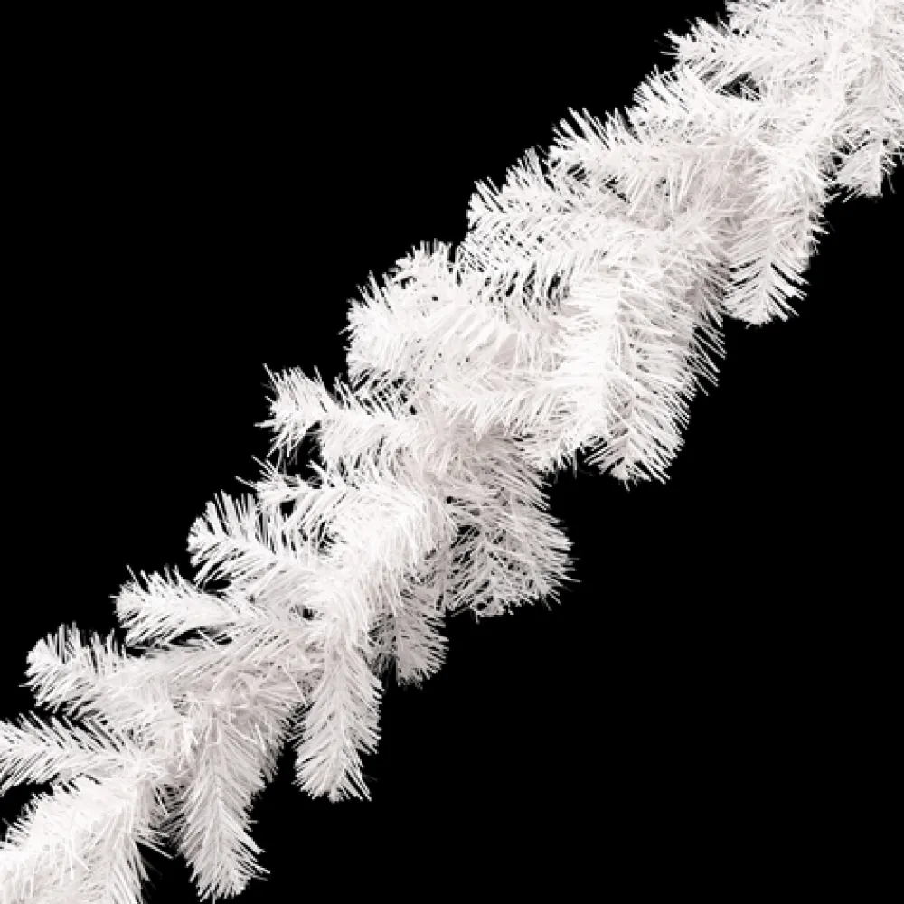Clearance Christmas Forever GARLAND WHITE/ CLEAR WINTER FROST 9′ X 10″ 180 TIPS